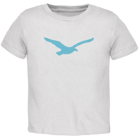 Seagull Faux Stitched White Toddler T-Shirt