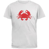 Summer - Crab Faux Stitched Light Blue Adult T-Shirt