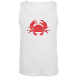 Summer - Crab Faux Stitched Turquoise Adult Tank Top
