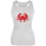 Summer - Crab Faux Stitched Juniors Soft Tank Top