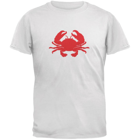 Summer - Crab Faux Stitched White Youth T-Shirt