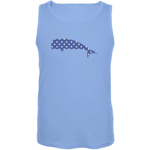 Summer - Whale Faux Stitched Carolina Blue Adult Tank Top