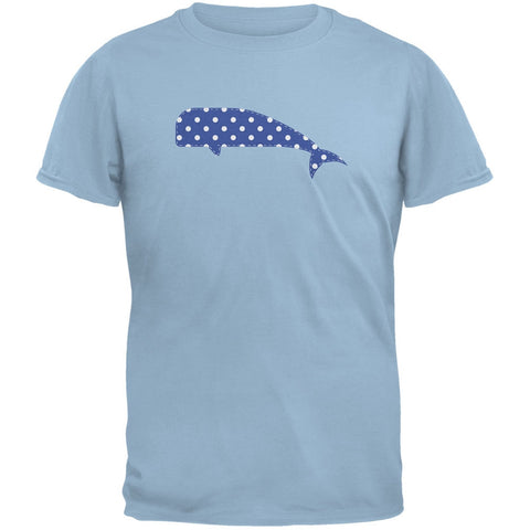 Summer - Whale Faux Stitched Light Blue Adult T-Shirt