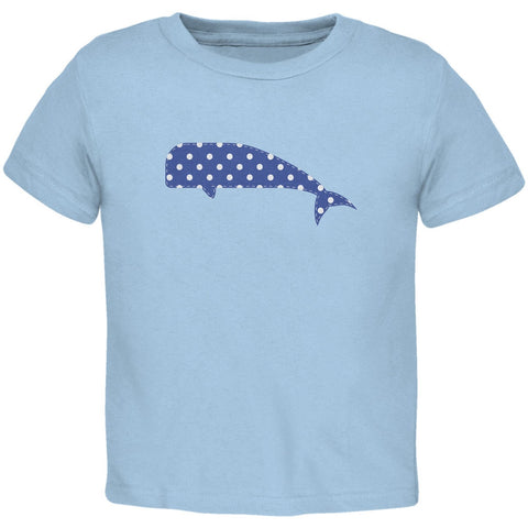 Summer - Whale Faux Stitched Light Blue Toddler T-Shirt