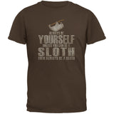 Always Be Yourself Sloth Brown Youth T-Shirt