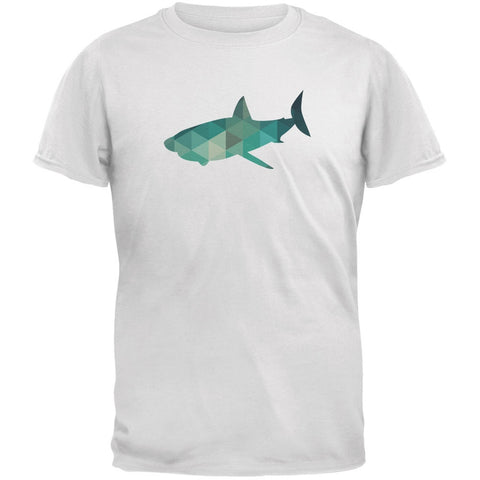 Shark Geometric White Adult T-Shirt