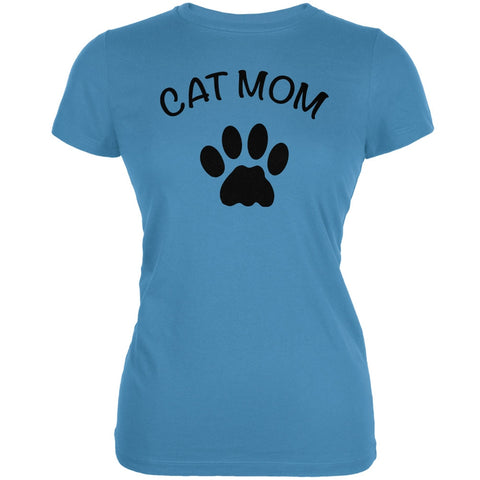 Mother's Day - Cat Mom Aqua Juniors Soft T-Shirt