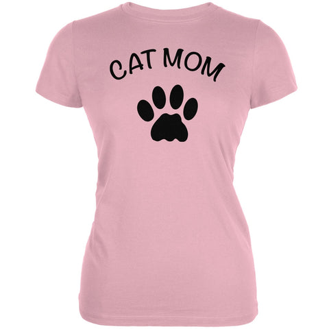 Mother's Day - Cat Mom Pink Juniors Soft T-Shirt