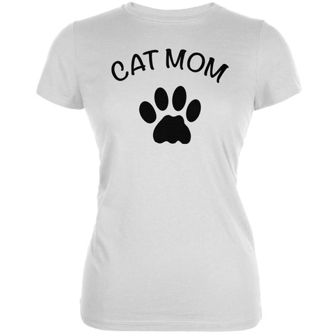 Mother's Day - Cat Mom White Juniors Soft T-Shirt