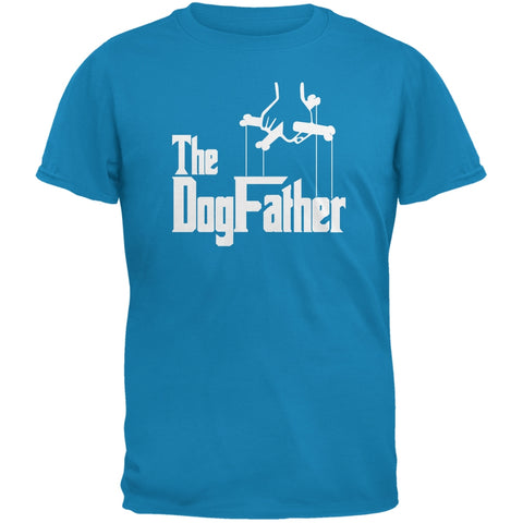 Fathers Day - The Dog Father Sapphire Blue Adult T-Shirt