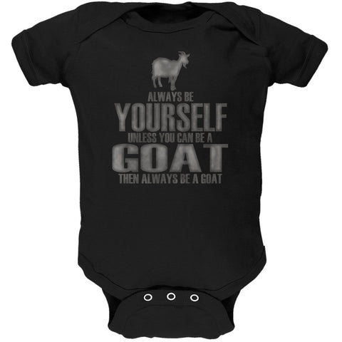 Always Be Yourself Goat Black Soft Baby One Piece