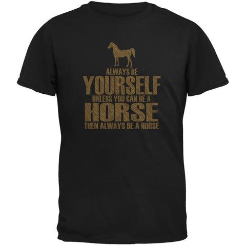 Always Be Yourself Horse Black Youth T-Shirt