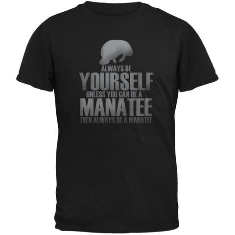 Always Be Yourself Manatee Black Youth T-Shirt