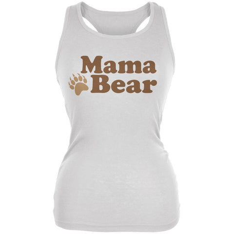 Mothers Day - Mama Bear White Juniors Soft Tank Top