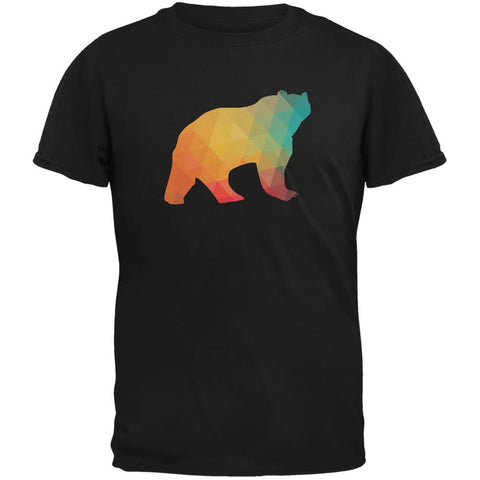 Bear Geometric Black Adult T-Shirt
