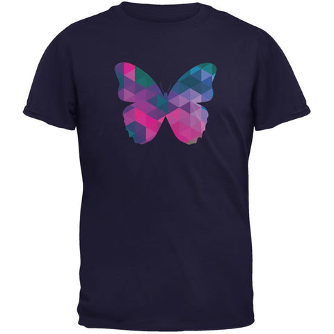 Butterfly Geometric Navy Adult T-Shirt