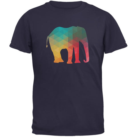 Elephant Geometric Navy Youth T-Shirt