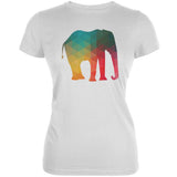 Elephant Geometric Navy Juniors Soft T-Shirt