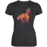 Horse Geometric Grey Juniors Soft Tank Top