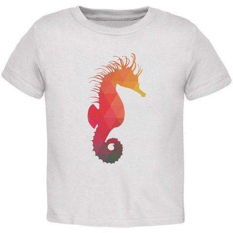 Seahorse Geometric White Toddler T-Shirt