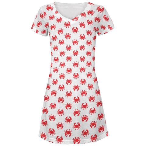 Crab All Over Juniors V-Neck Dress