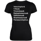 Jurassic Dino Varieties & Ampersand Black Juniors Soft T-Shirt