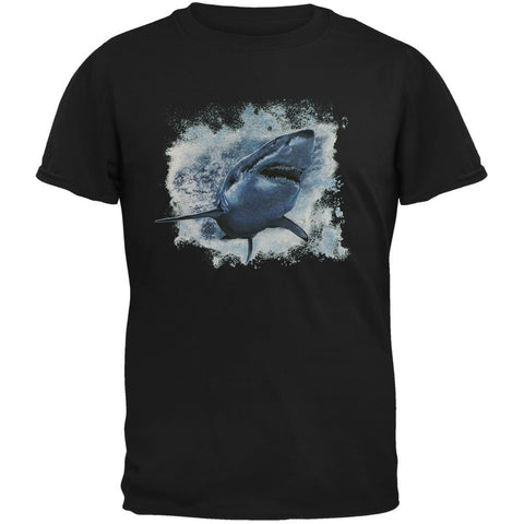 Great White Shark Black Adult T-Shirt