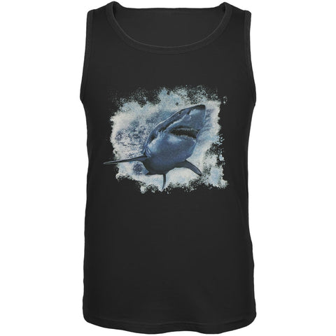 Great White Shark Black Adult Tank Top