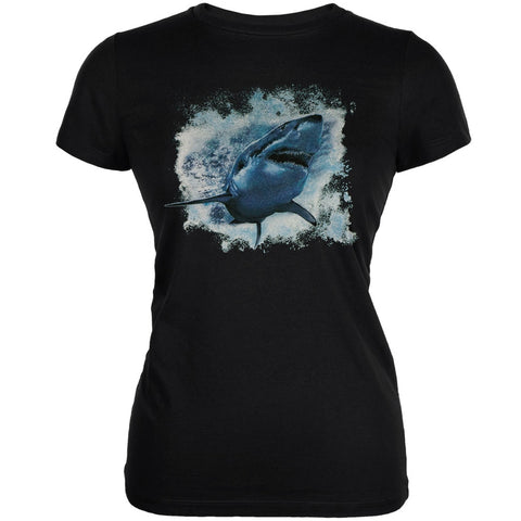 Great White Shark Black Juniors Soft T-Shirt