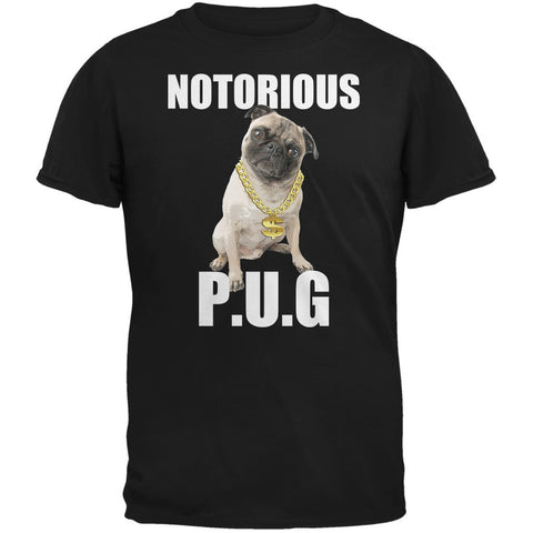 Notorious PUG Black Adult T-Shirt