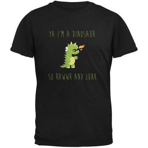 Ya I'm a Dinosaur - Goofy Black Adult T-Shirt