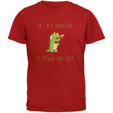 Ya I'm a Dinosaur - Goofy Black Adult T-Shirt