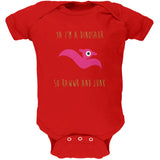 Ya I'm a Dinosaur - Pterodactyl Black Soft Baby One Piece