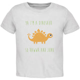 Ya I'm a Dinosaur - Stegosaurus Black Toddler T-Shirt