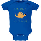 Ya I'm a Dinosaur - Stegosaurus Black Soft Baby One Piece