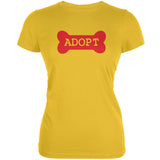 Adopt Bone Black Juniors Soft T-Shirt