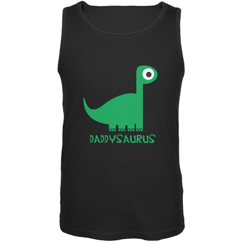 Daddysaurus Father and Child Black Adult Tank Top