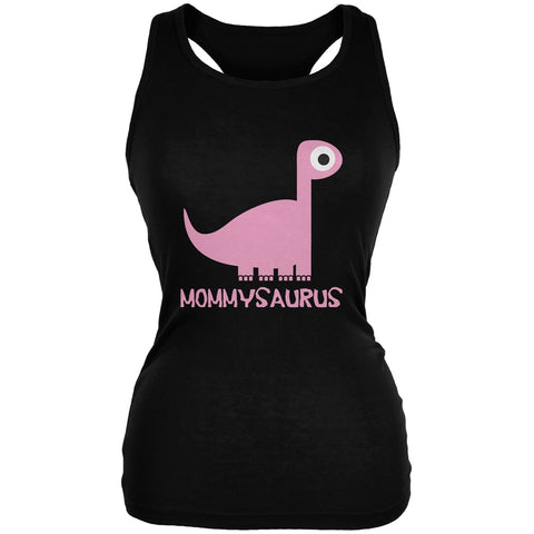 Mommysaurus Mother and Child Black Juniors Soft Tank Top