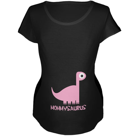 Mommysaurus Mother and Child Black Maternity Soft T-Shirt