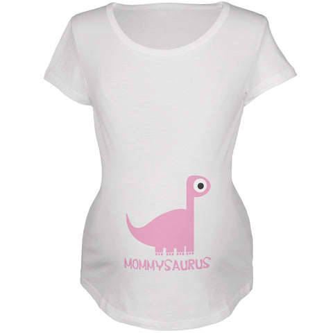Mommysaurus Mother and Child White Maternity Soft T-Shirt