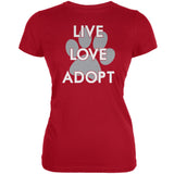 Live Love Adopt Asphalt Juniors Soft T-Shirt