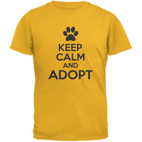 Keep Calm And Adopt Gold Adult T-Shirt