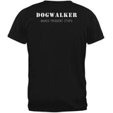 Dog Dogwalker Badge Makes Frequent Stops Black Youth T-Shirt