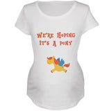 We're Hoping It's a Pony Black Maternity Soft T-Shirt