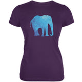 African Spirit Animal Elephant Navy Juniors Soft T-Shirt