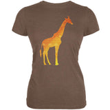 African Spirit Animal Giraffe Black Juniors Soft T-Shirt