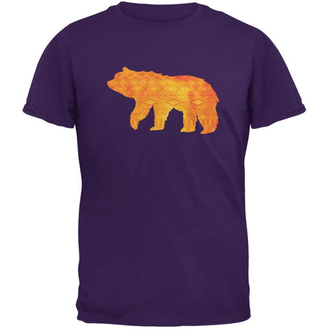 Native American Spirit Bear Purple Adult T-Shirt