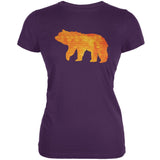 Native American Spirit Bear Heather Brown Juniors Soft T-Shirt