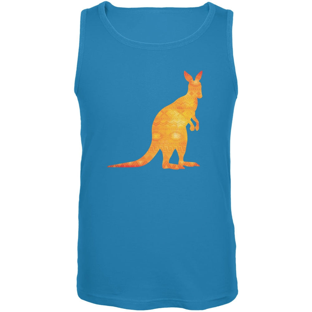 Australian Spirit Animal Kangaroo Turquoise Adult Tank Top –