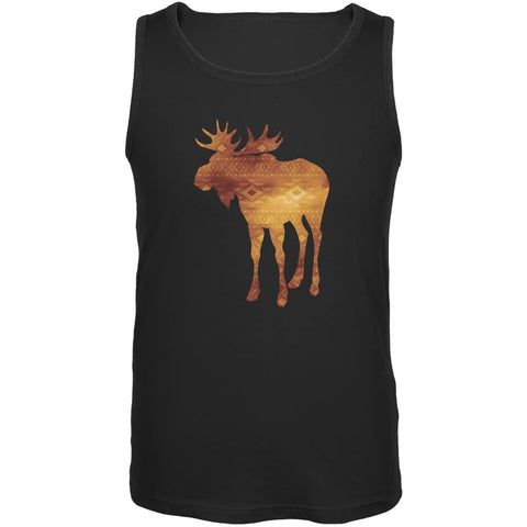 Native American Spirit Moose Black Adult Tank Top